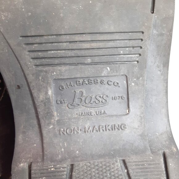 GH Bass & Co Men's BASS Drew Size 11.5 medium, Small worn spot on back Left Shoe - Picture 9 of 10